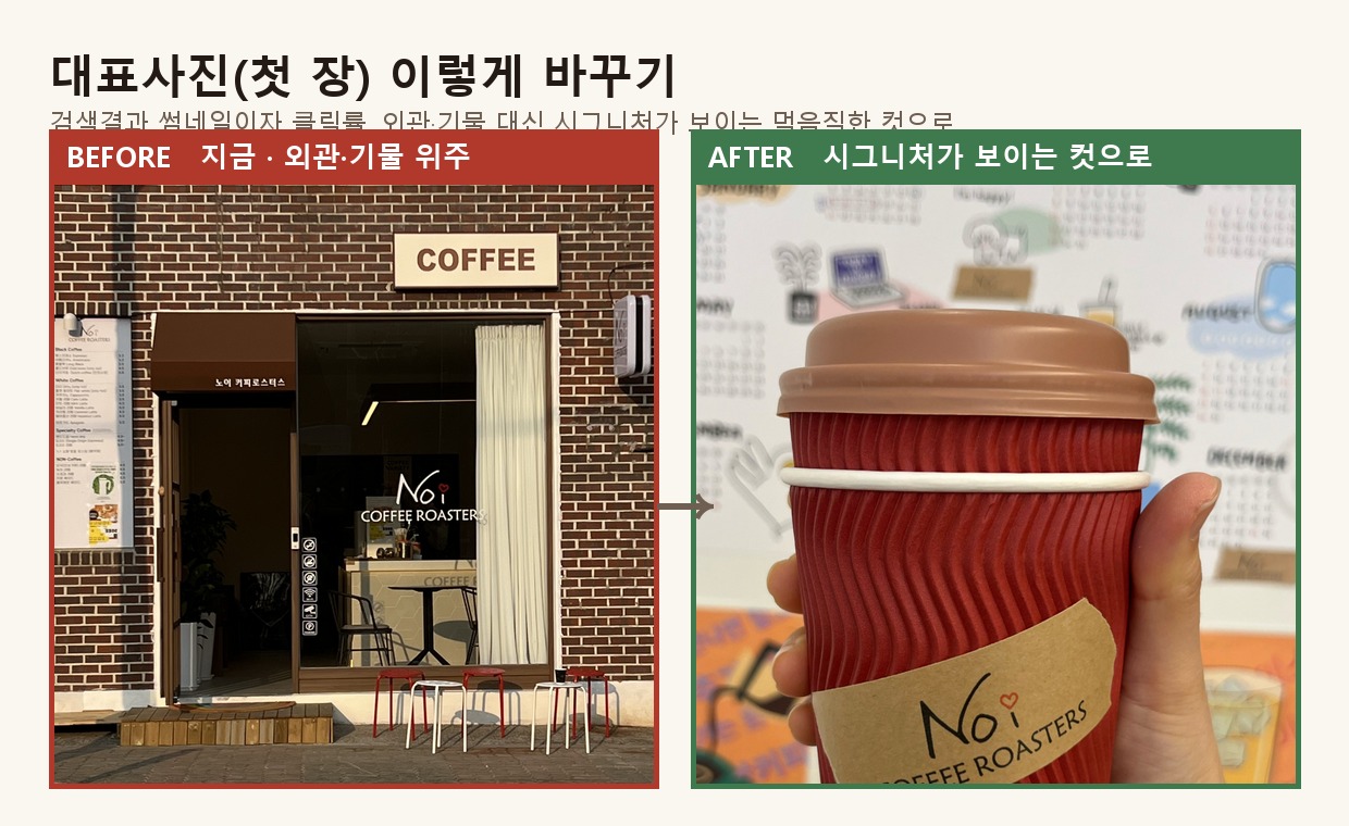 대표사진 before after 비교